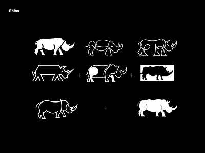 Rhino animal branding design flat icon identity illustraion logo logodesigner logomark minimal rhino symbol