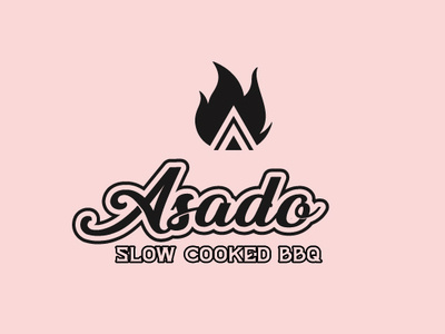 BBQ Typography Logo minimalist logo adobe illustrator typography logodesign bbq