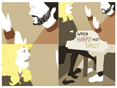 When Harry Met Sally digital graphic design illustration movie poster poster
