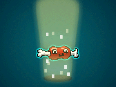 Wobblymeat game health meat pickup pixel