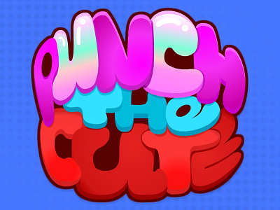 Game Wordmark cute game punch shiny title vector