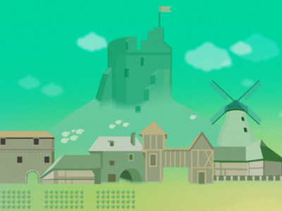 Castle castle game medieval vector windmill