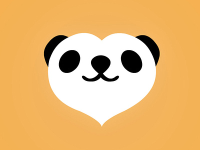 Panda Logo flat logo panda vector