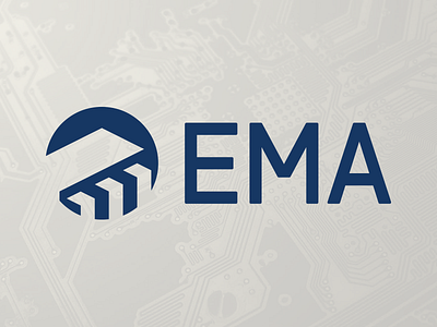 EMA Logo circuit electronics logo microchip