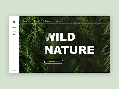 Wild Nature Webpage design typography ui ui ux design web