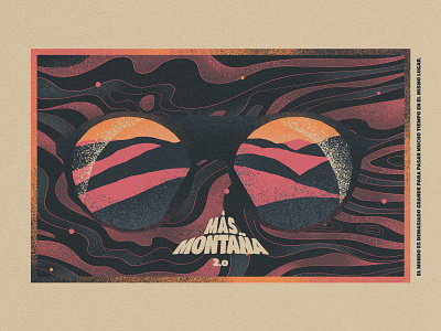 MÁS MONTAÑA design glasses illustration montains vintage design wacom