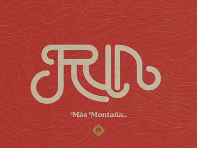 RUN más montaña. brand branding design icon logo mark outdoors run typography vintage design