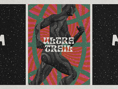 ULTRA TRAIL design illustration outdoors running vintage design