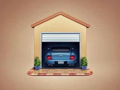 Garage auto automobile car garage icon vehicle