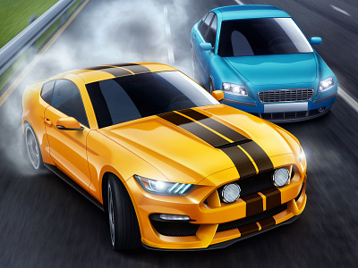 Drift 3d auto car cars drift mustang race racing road shelby speed wehicle