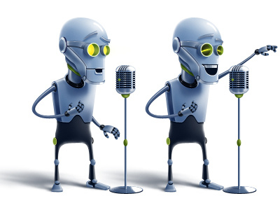 Electronic Music character electronic icon music robot sing singer
