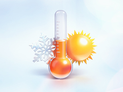 Temperature cold heat icon snowflake sun temperature thermometer weather
