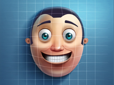 3d Face 3d cartoon character face icon ios