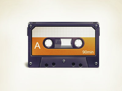 Cassette Tape cassette icon illustration music old retro tape