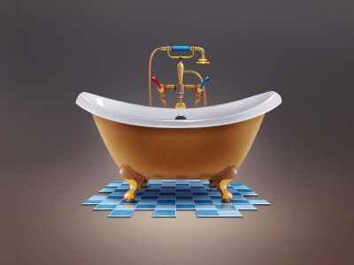 Bathroom bath bathroom icon illustration room tub zone