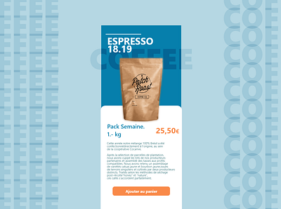 Coffee product page coffee packaging product product page ui watermark