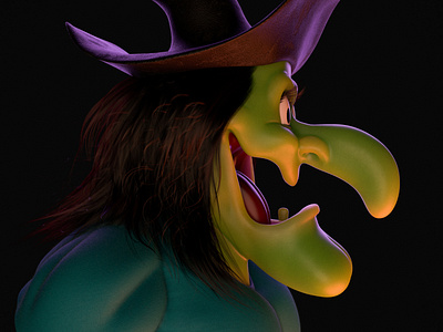 Hazel Witch Looney Tunes 3d 3d art 3d artist animation charactedesign character cinema 4d motion design render zbrush