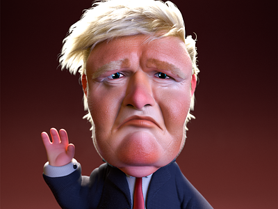 Bye Trump! 3d 3d art 3d artist 3dcharacter animation charactedesign cinema 4d donaldtrump render trump usa zbrush