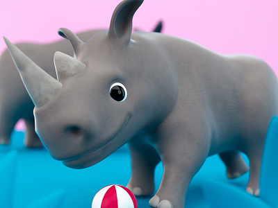 Rhinos 3d 3d art 3d artist animation charactedesign cinema 4d design illustration photoshop render