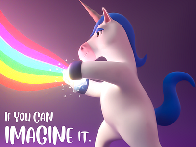 Unicornio 3d 3d art 3d artist animation charactedesign cinema 4d design illustration photoshop render