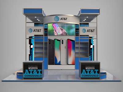 Stand AT&T 3d 3d art 3d artist animation cinema 4d design illustration photoshop product product render render stand