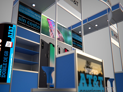 Stand AT&T 3d 3d art 3d artist animation cinema 4d design illustration photoshop product product render render stand