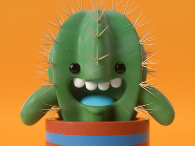 Cactus 3d 3d art 3d artist animation c4d charactedesign character characterdesign cinema 4d cinema4d design illustration photoshop render zbrush