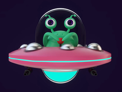 A Little Alien Animation 3d 3d art 3d artist animation c4d charactedesign character characterdesign cinema 4d cinema4d design illustration motiondesign motiongraphics photoshop render zbrush