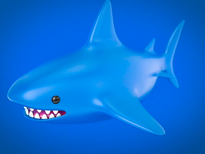 Shark 3d 3d art 3d artist animation c4d charactedesign character characterdesign cinema 4d cinema4d design illustration motion design motiongraphics render