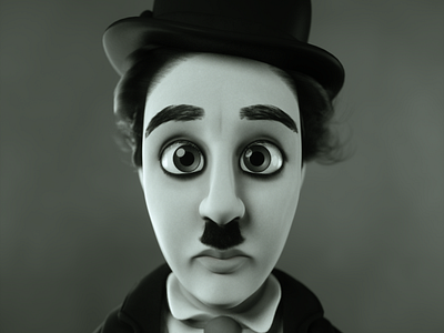 Charles Chaplin 3d 3d art 3d artist animation c4d cgi charactedesign cinema 4d design illustration motion design motiongraphics photoshop render sculpt vfx zbrush