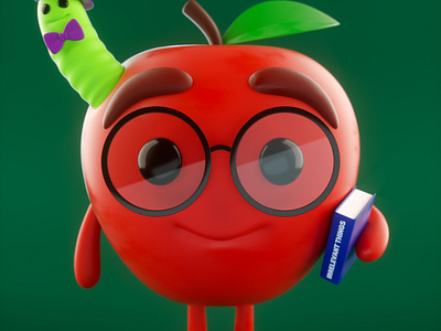 Smart Apple 3d 3d art 3d artist animation c4d charactedesign character cinema 4d design illustration motion design motion graphics photoshop render zbrush