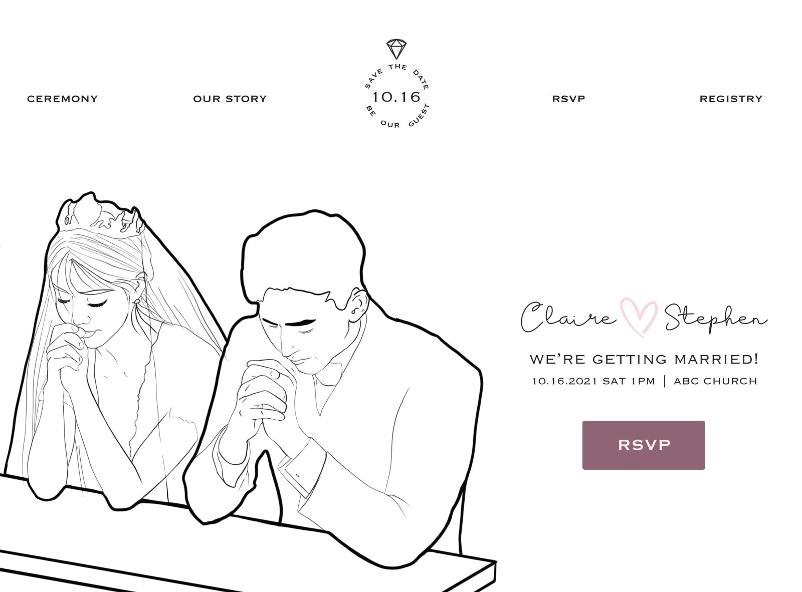 Wedding RSVP Website Design by Seongsil Hong on Dribbble