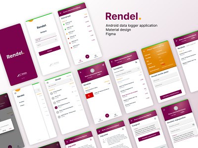 Android data logger application ui design android app figma material mobile typography ui ux