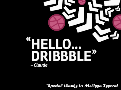 Hello Dribbble design dribbble flat hello