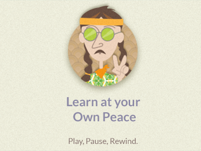 Peace & Love colorful funny hippie humorous learning people seventies