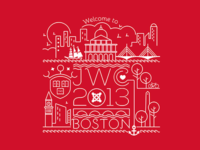 Joomla! World Conference 2013 boston city fan art harvard joomla! logo sticker world