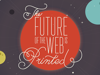 The future of the web is printed. contrast cover detail font presentation sci fi script space title