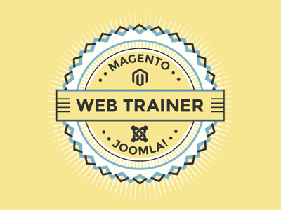 Trainer Badge badge joomla magenta training