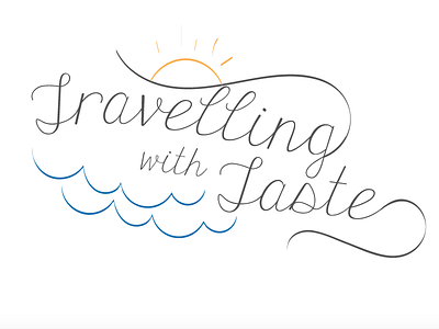 Playing with font food script sea summer sun travelling