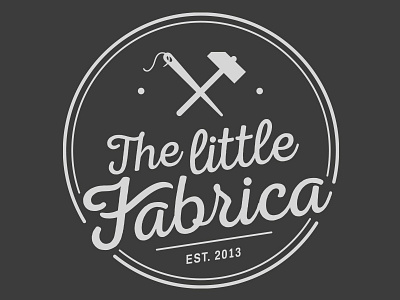 The Little Fabrica brand identity design fun hipster logo script vintage