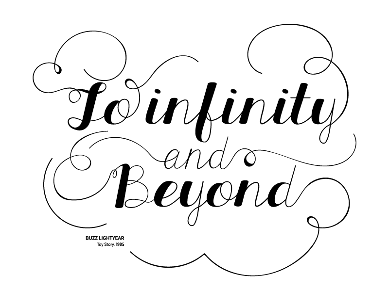 to infinity and beyond tattoo font