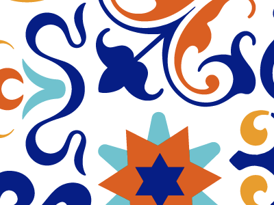 Spanish Pattern azulejos colorful motif pattern sea sunny