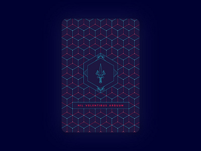 Nil Volentibus Aduum card dark game geometric illustration latin pattern ui