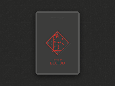 House of Blood card dark drop caps game geometric illustration latin pattern ui