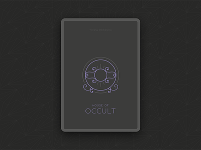 House of Occult card dark drop caps game geometric illustration latin pattern ui