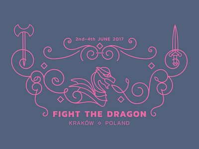 Fight the Dragon arms dragon event fight flourishes illustration myth poland