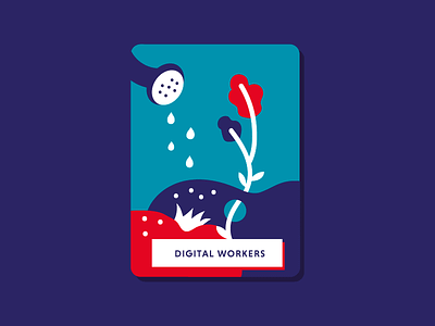 Digital Workers book illustration book illustrations digital growth digital policy digital workers flat garden gardening graphic opportunities vector workers