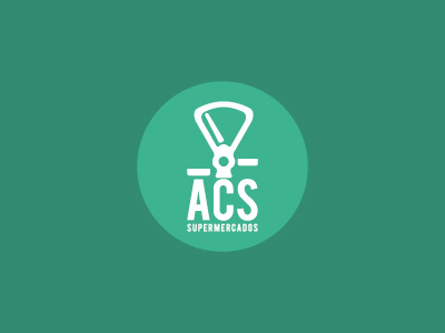 ACS Supermercados brand branding grocery icon identity logo mark rebrand regular shapely supermarket type
