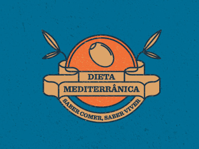 Dieta Mediterrânica brand branding identify logo mark mediterranean diet olive symmetric