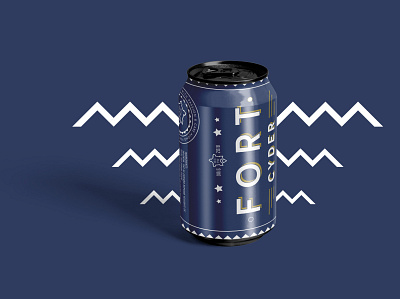 Fort Cyder Can brand branding cider cyder cyder can design flat graphic design minimal packaging packaging cider typography